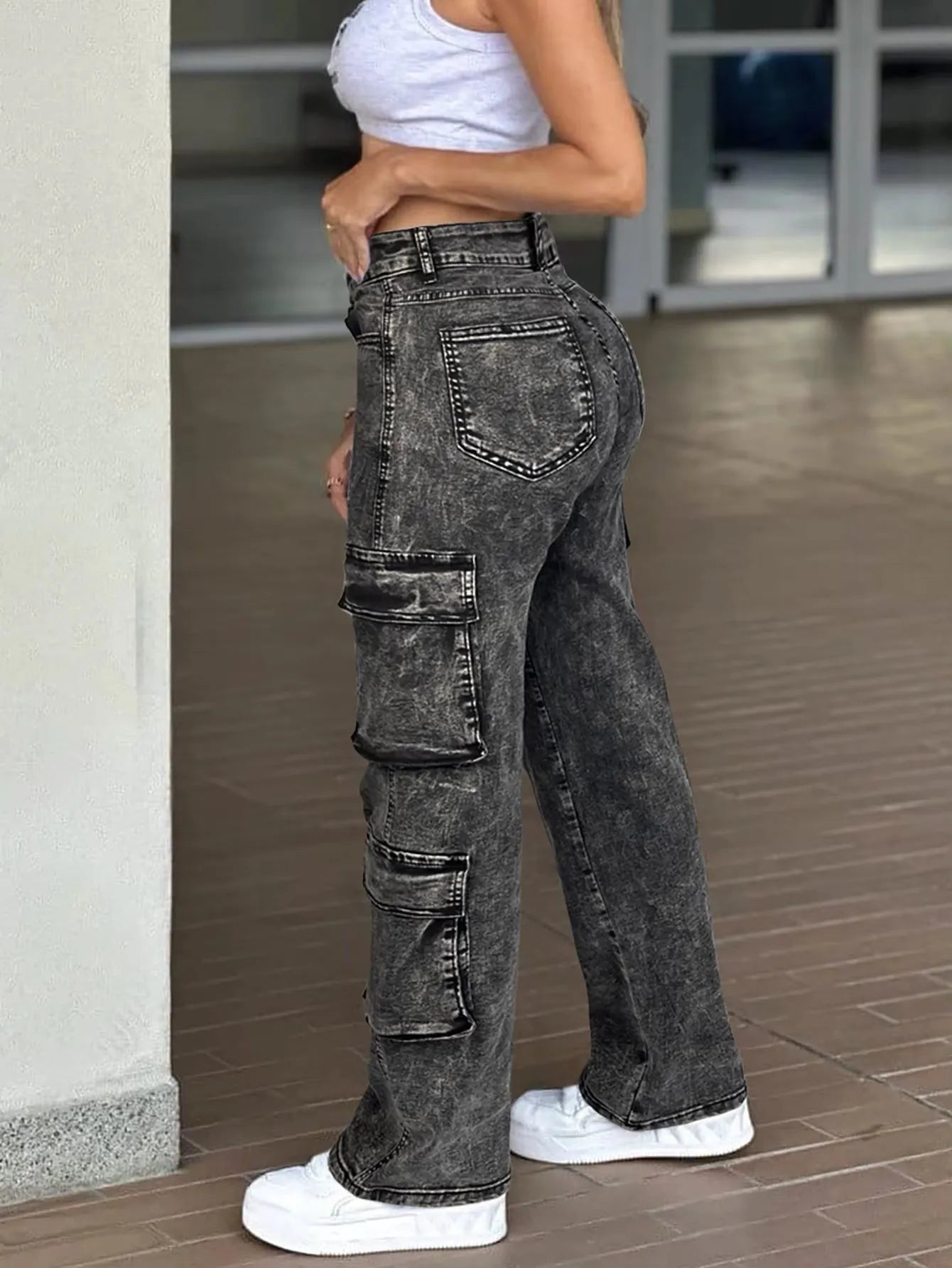 Y2k Baggy Jeans Damen – Bild 3