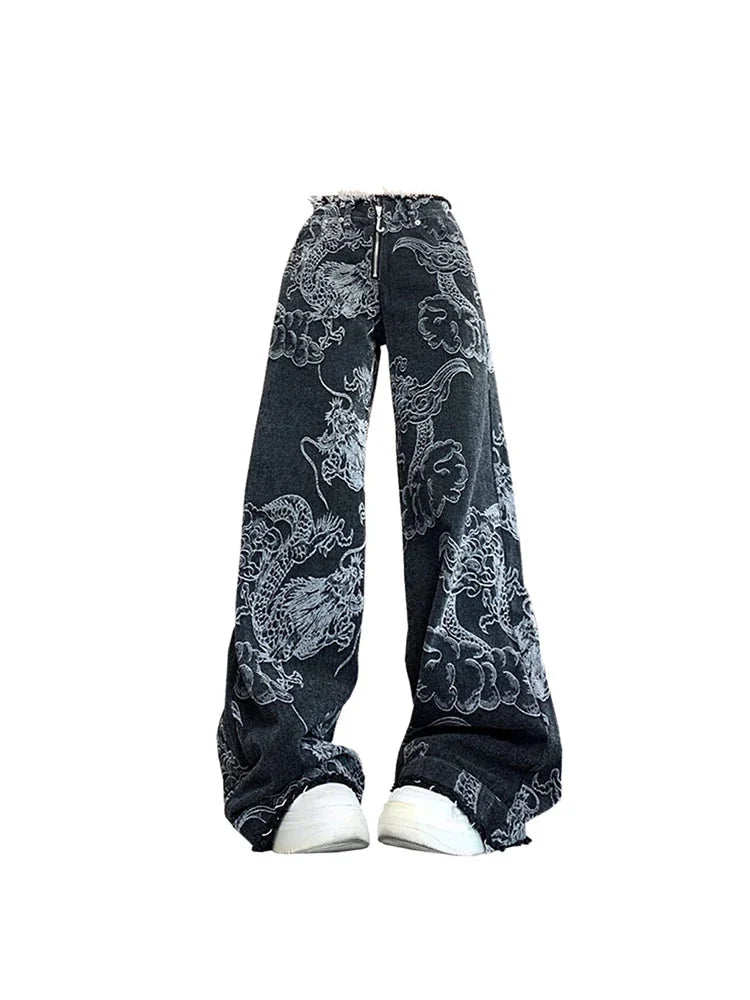 Baggy Jeans Mit Print Y2k – Bild 2