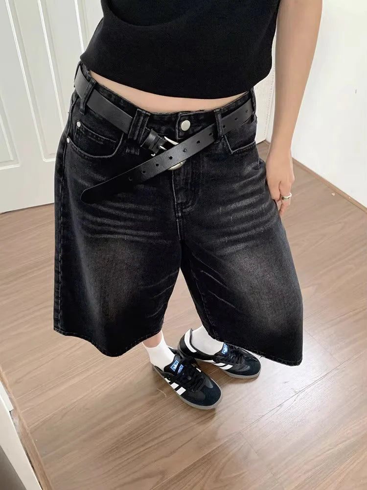 Y2k Baggy Jean Shorts – Bild 2