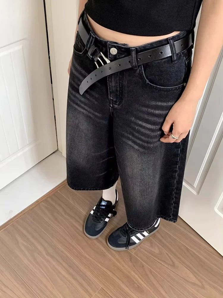 Y2k Baggy Jean Shorts – Bild 3