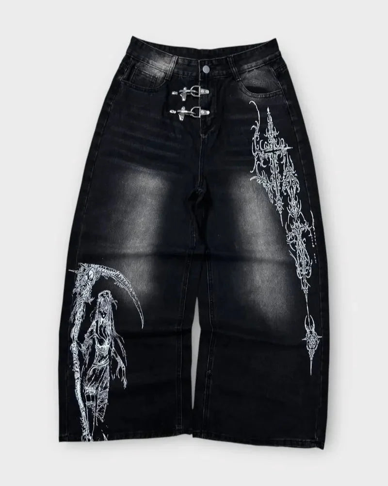 Skeleton Jeans Y2k – Bild 2