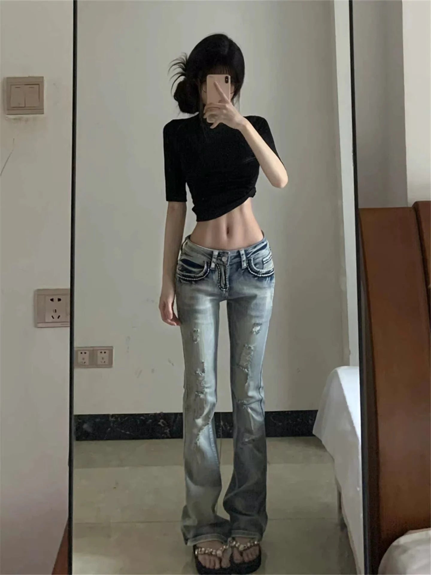 Low Rise Skinny Jeans Y2k