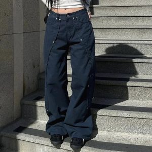 Low Waist Bootcut Jeans Y2k