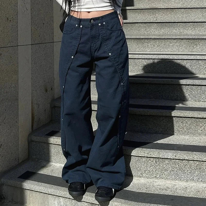 Low Waist Bootcut Jeans Y2k