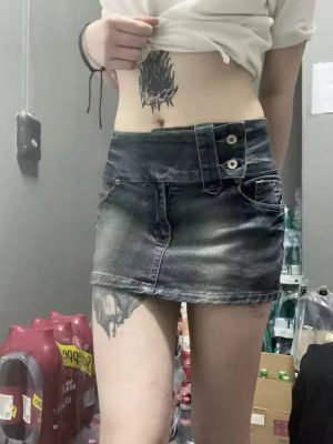 Mini Skirt Jeans Y2k