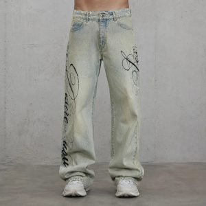 Printed Jeans Y2k