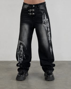 Skeleton Jeans Y2k