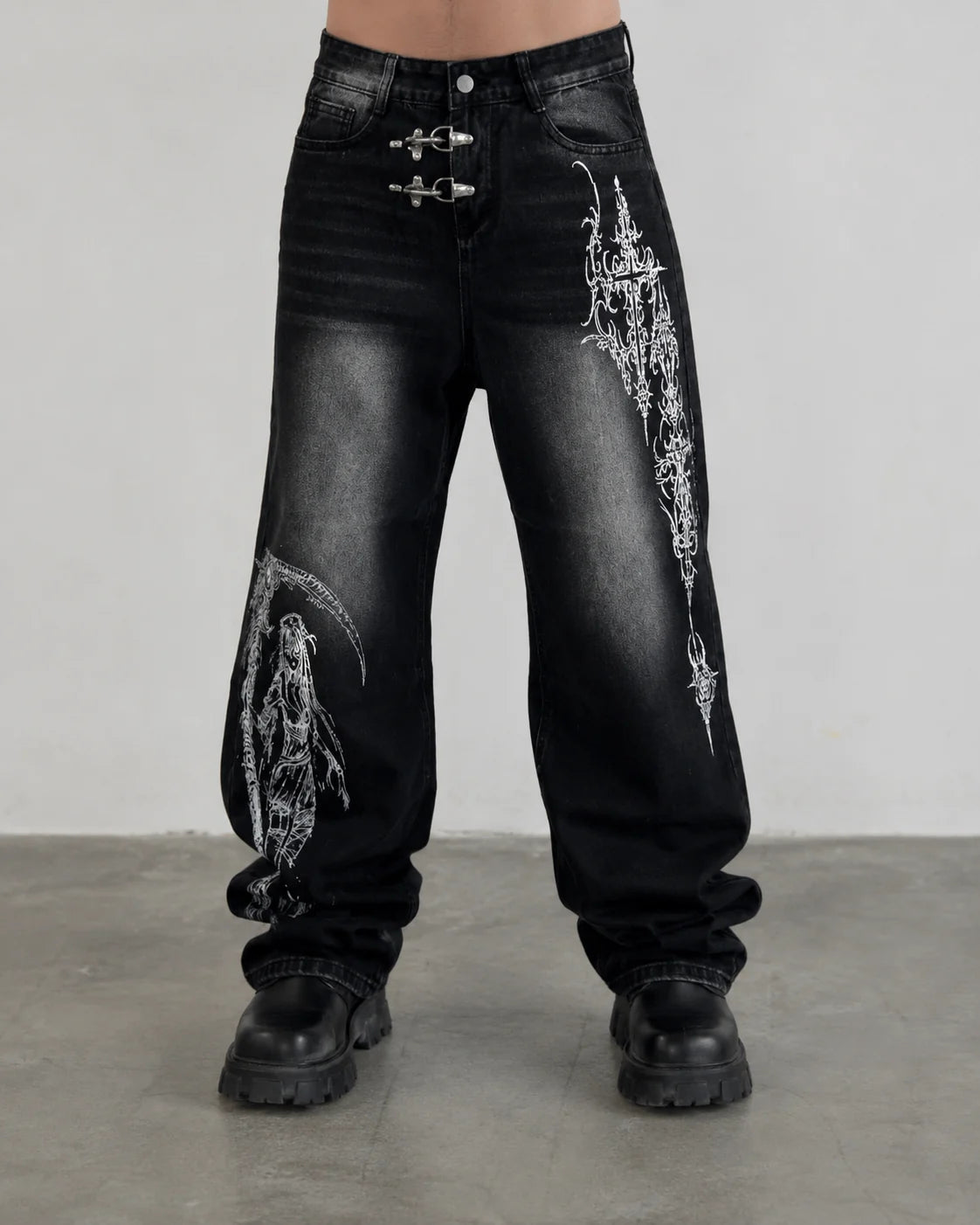 Skeleton Jeans Y2k