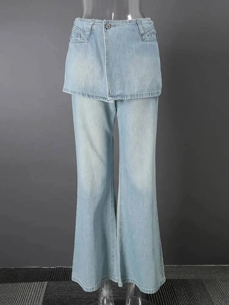 Skirt Over Jeans Y2k